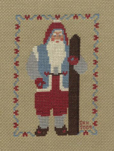 Skiing Santa